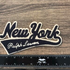 Ralph Lauren Blue and Cream New York Patch